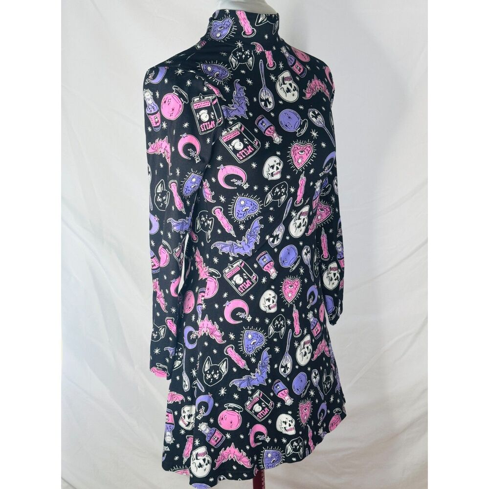 dolls kill Twisted Magic mock neck Mini Dress Pastel Cute Goth Halloween - Picture 7 of 8